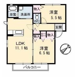 グラスガーデン　Ａ棟の物件間取画像